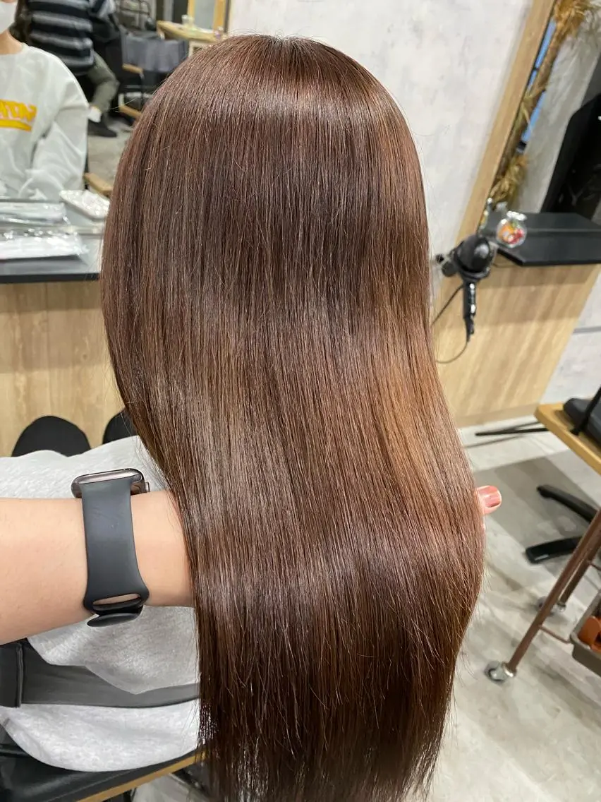 セミロング カラー 髪質改善/レイヤー カット手塚奨のヘアスタイル