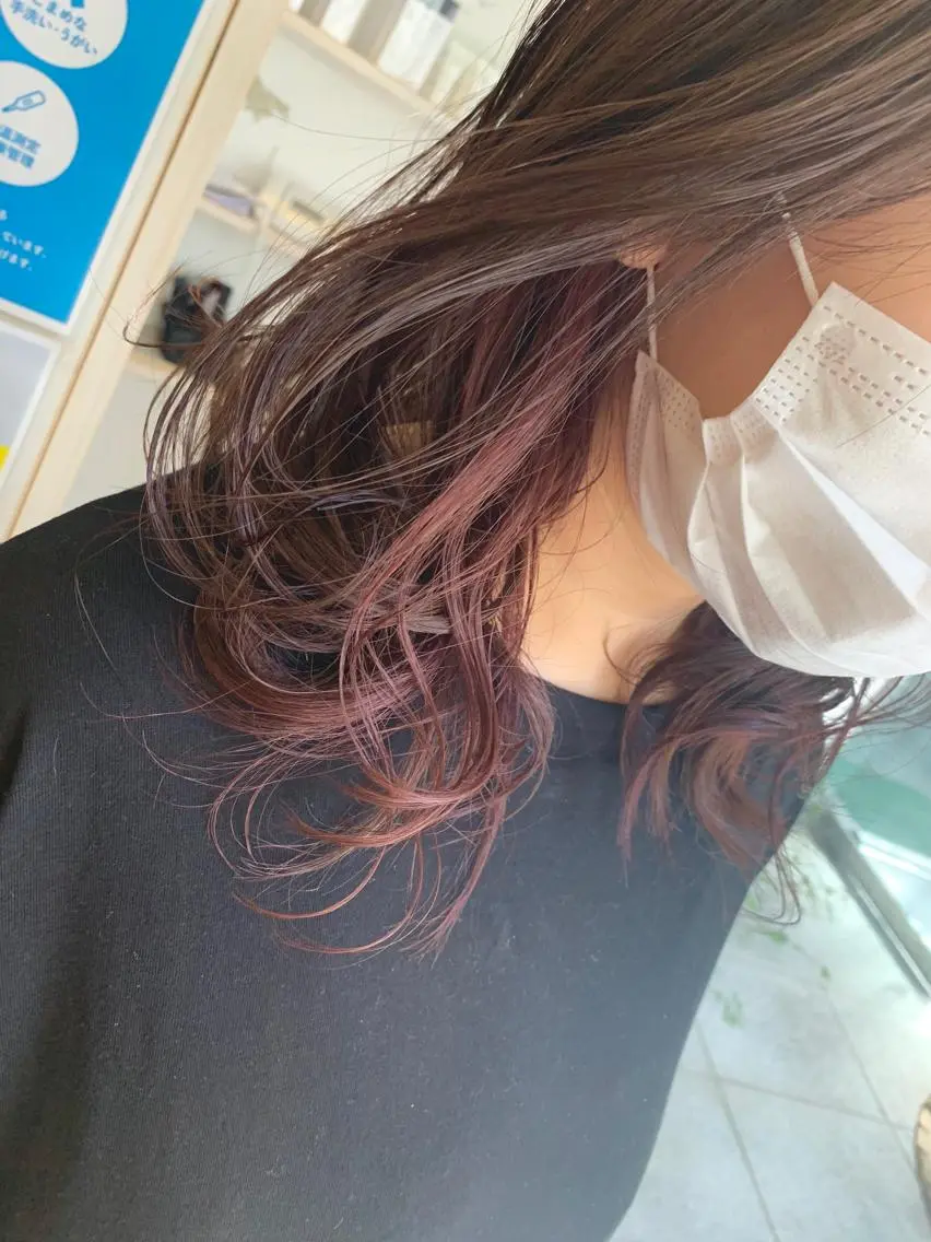 セミロング カラー fio マナミのヘアスタイル
