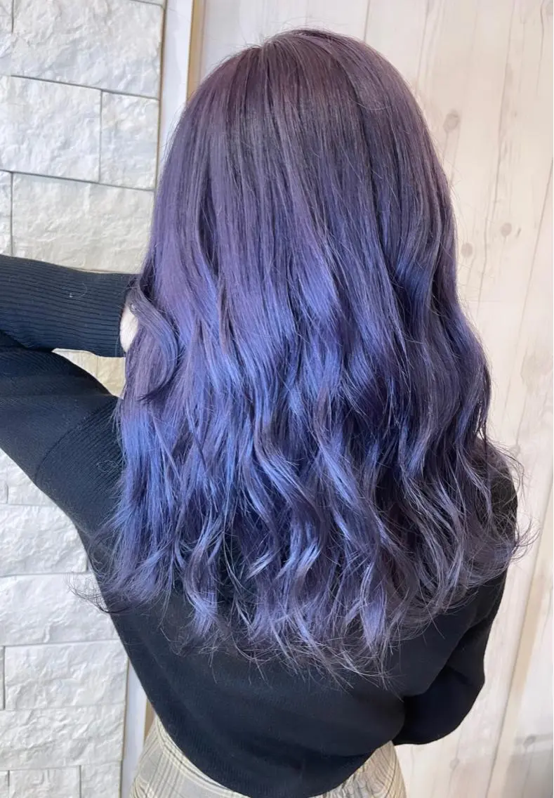 カラー ブルーカラー バイオレットカラー カット ヘアカラー Kazu 🌠名古屋 ハイトーン/レイヤーのヘアスタイル