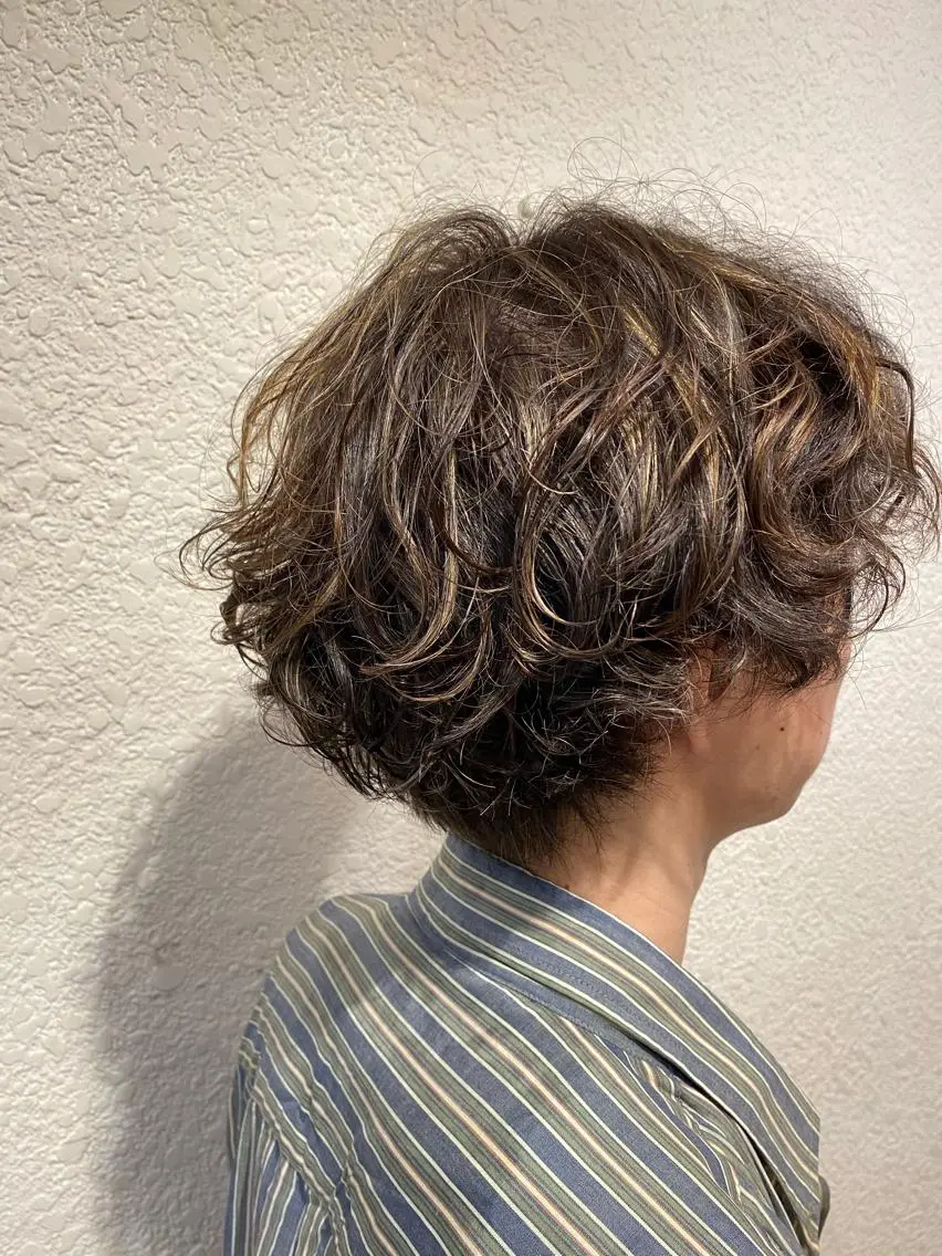 メンズ メンズハイライト メンズパーマ 柏メンズパーマ特化 蛯谷  晃裕のヘアスタイル