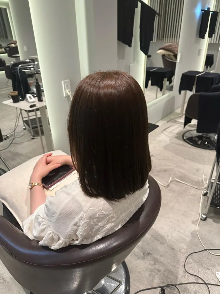 ミディアム 髪質改善ストレート 中林優太のヘアスタイル