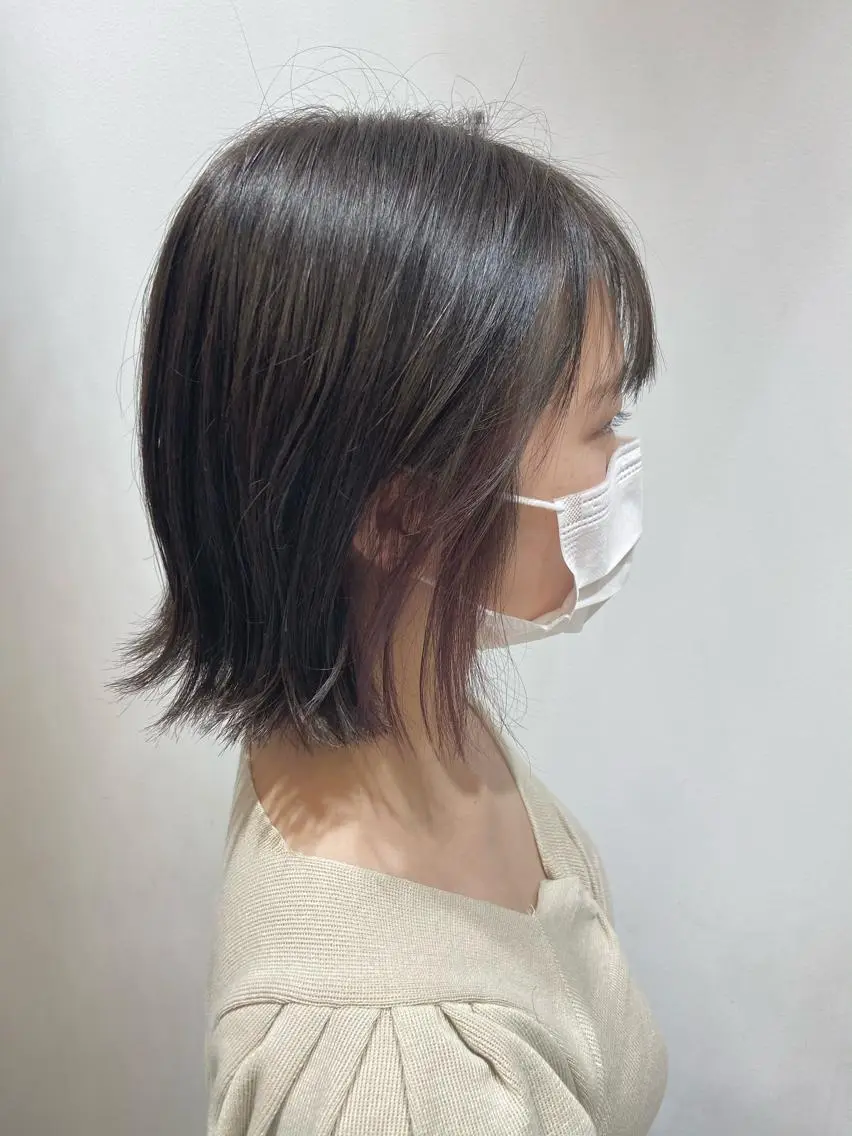 ミディアム カラー ヘアカラー 🐺ウルフ/レイヤー 似合わせ‎🤍沙羅のヘアスタイル