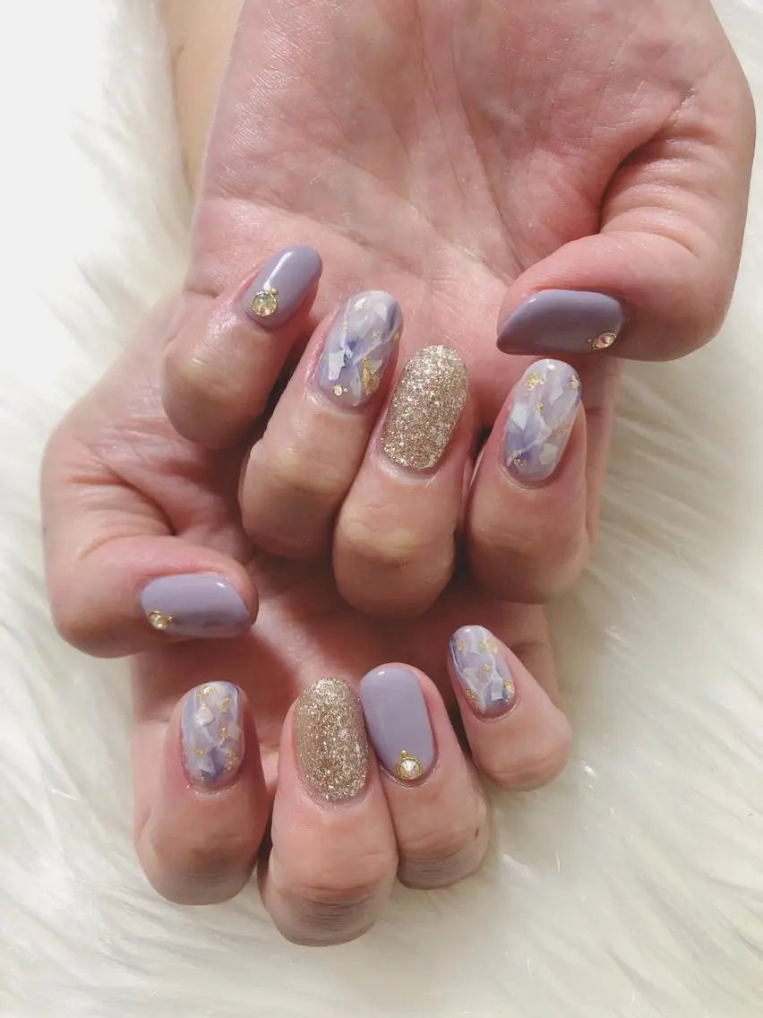 ネイル 大理石ネイル(マーブル) kiki nail &brow二子玉川のネイルデザイン
