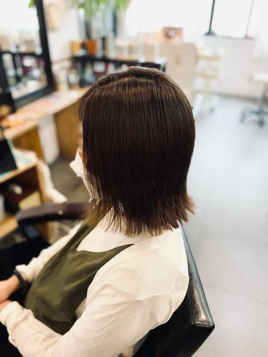 ショート カラー 切りっぱなしボブ ボブ 元住吉プランツヘアー ☘️丸山☘️のヘアスタイル