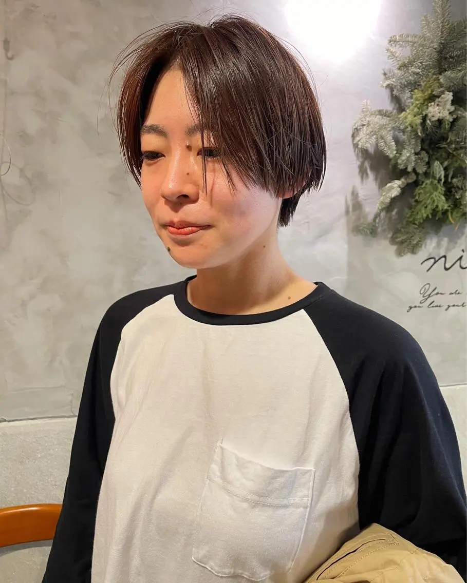ショート ショートヘア カット ayane⭐️ボブ・ ショート・パーマのヘアスタイル