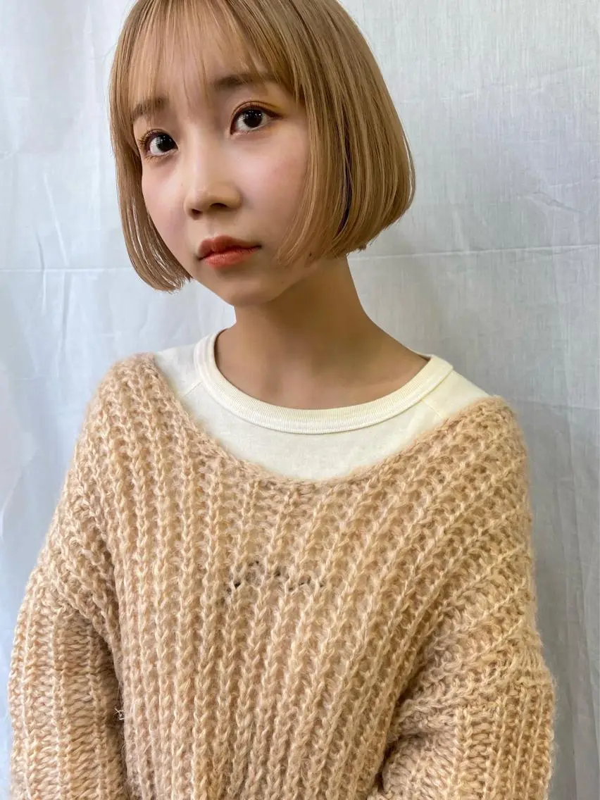 ショート カラー ハイトーンカラー ボブ Pia ツボイ ケイタのヘアスタイル