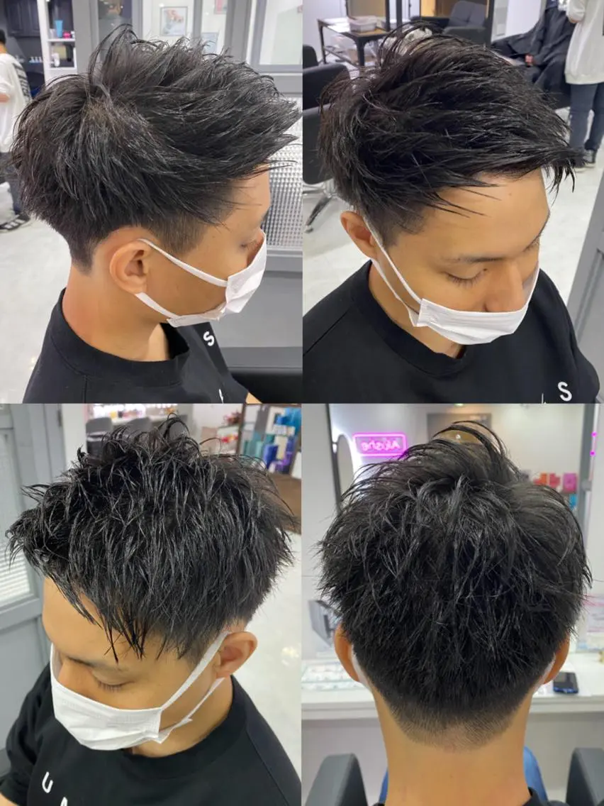 ショート カラー パーマ ヘアアレンジ メンズ カット 🔥メンズパーマ 特化 渡辺一翔のヘアスタイル