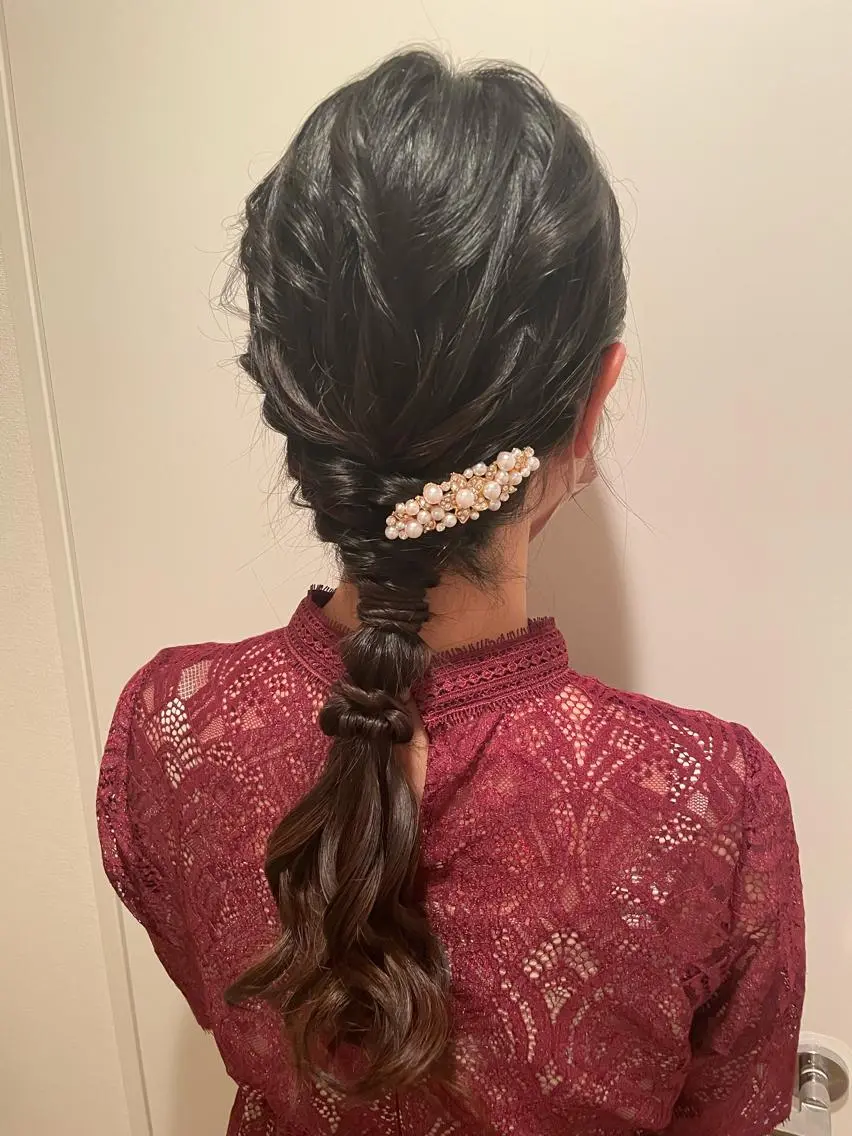 ロング ヘアアレンジ ヘアセット T Ayaのヘアスタイル
