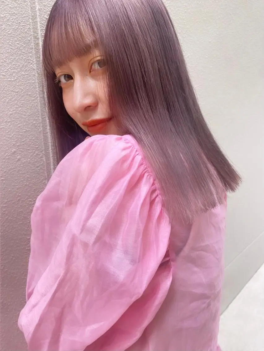 ロング カラー ヘアアレンジ 福岡似合わせレイヤー /ウルフ/ハイトーンのヘアスタイル