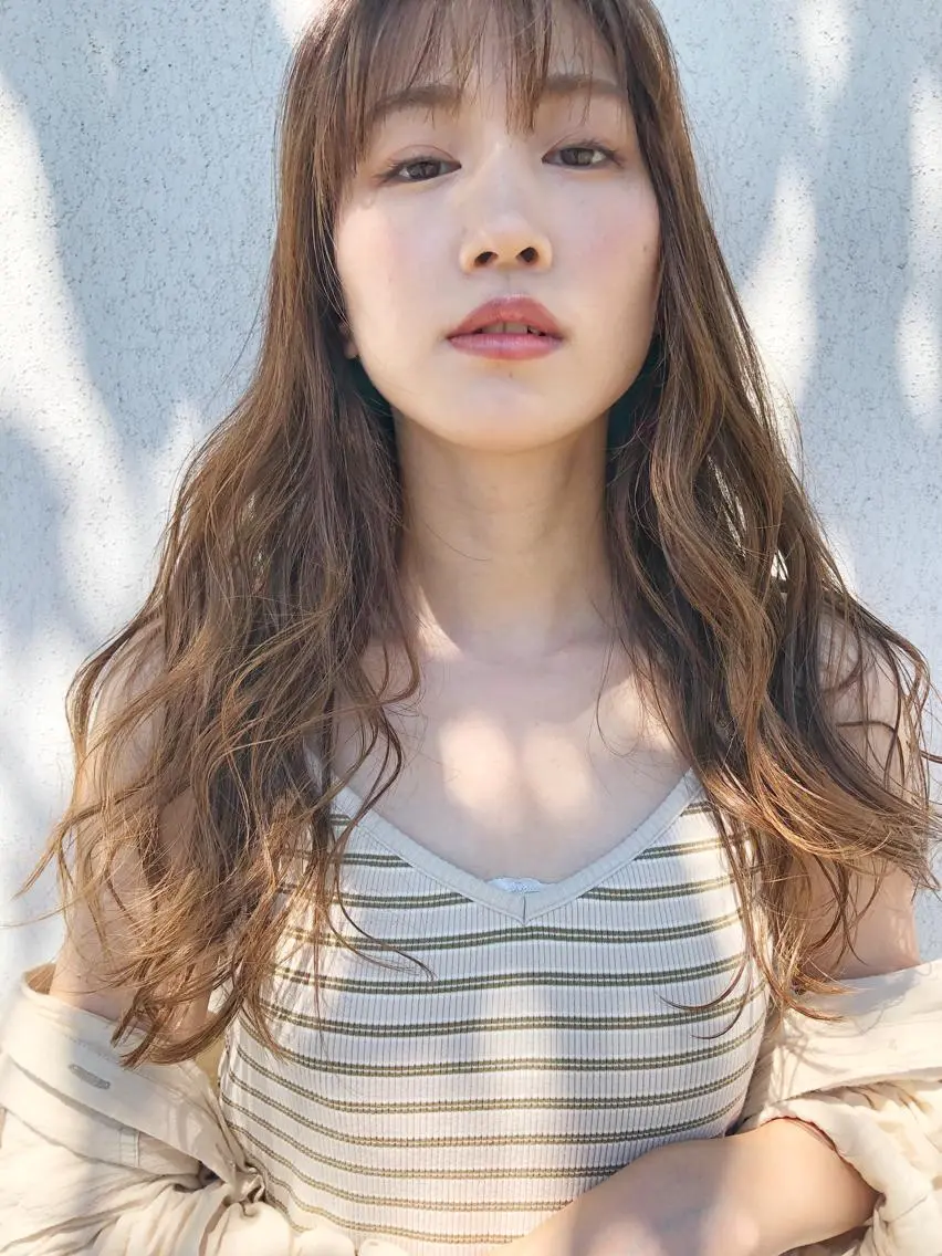 ロング カット パーマ トリートメント ナチュラルスタイル/ 透明感カラー/比嘉のヘアスタイル