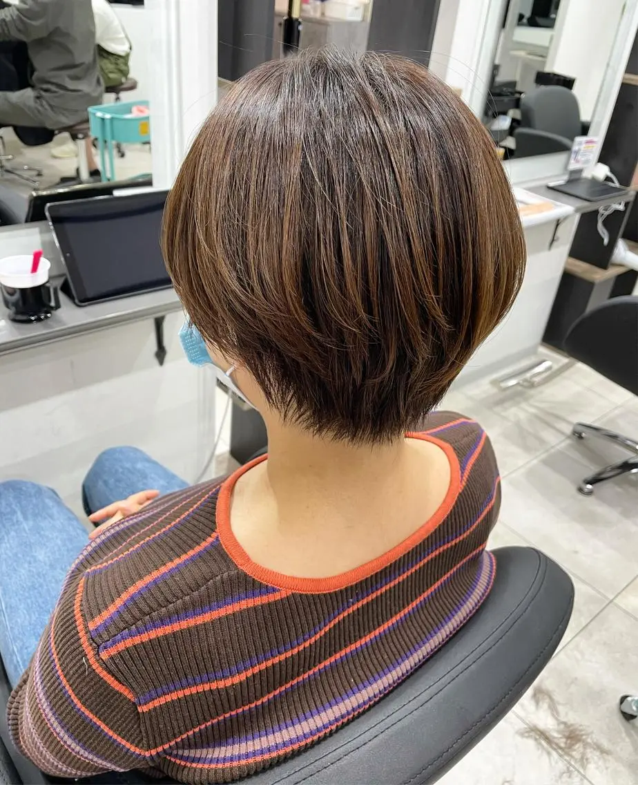 ショート ショートヘア 富田 菜月のヘアスタイル