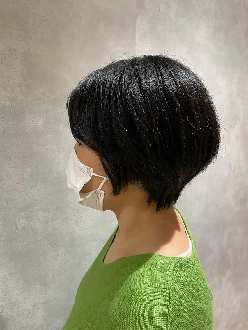 ショート 🐬脱白髪染めカラー 清水大世🐬のヘアスタイル