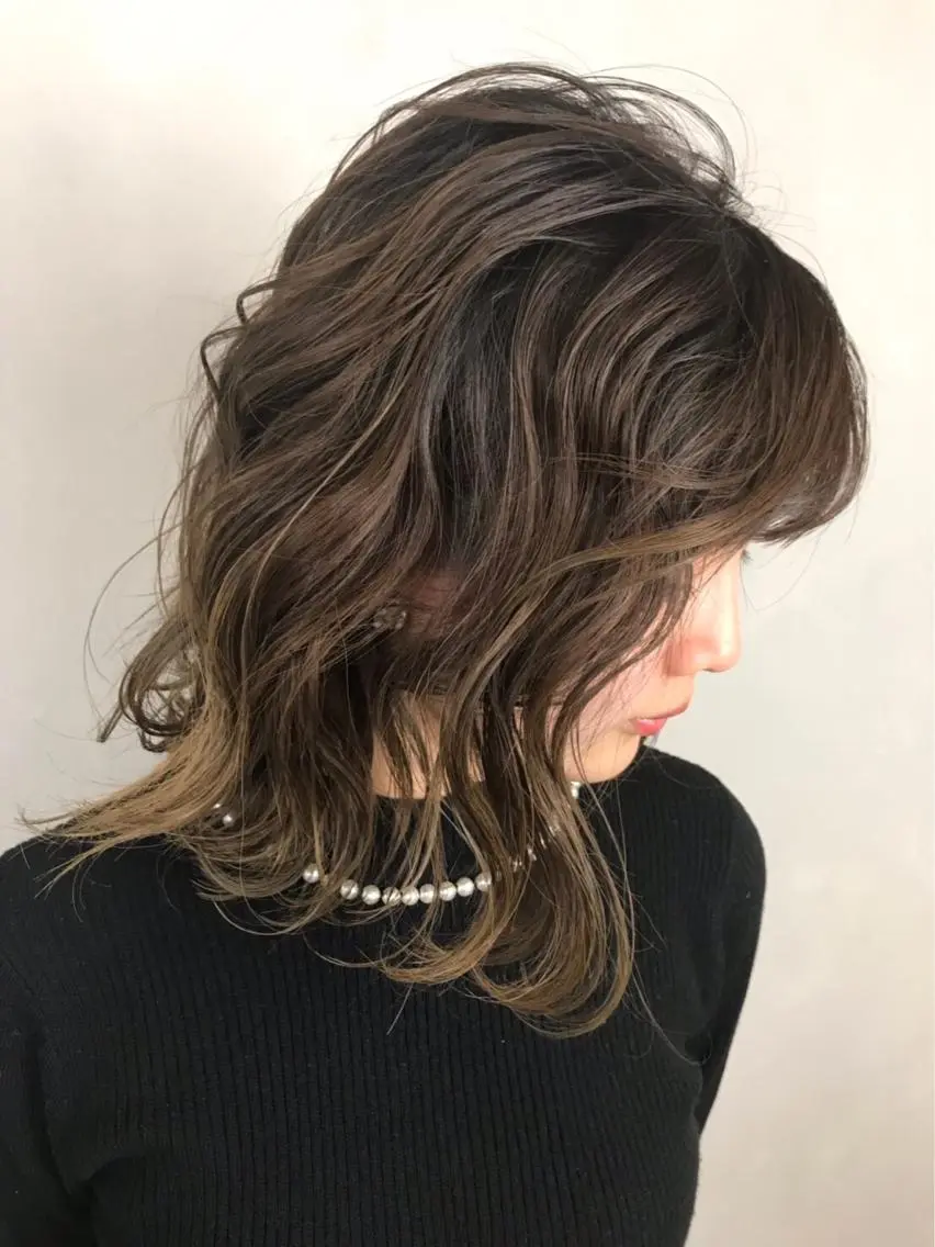 ミディアム カラー BROCANTE立川 karasawa.nのヘアスタイル