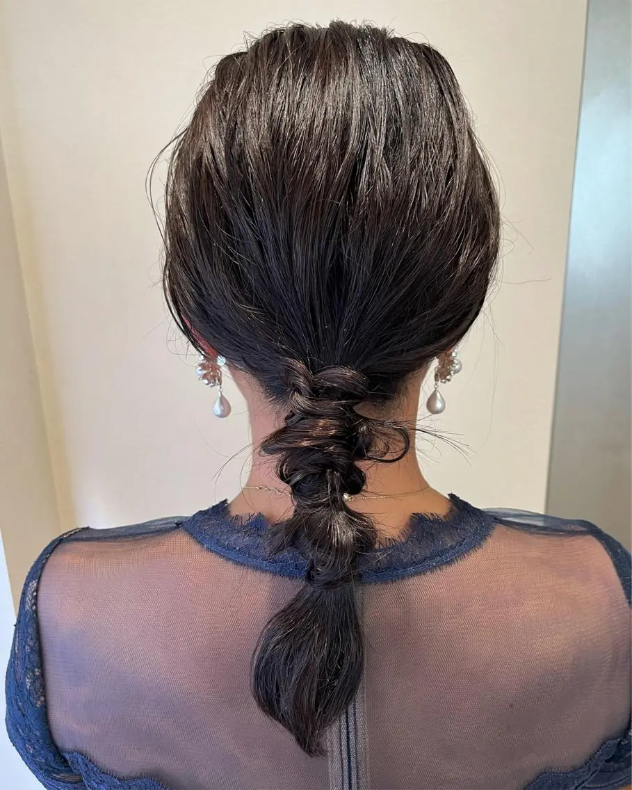 セミロング ヘアアレンジ ヘアセット サソウ ユリエ🥥のヘアスタイル