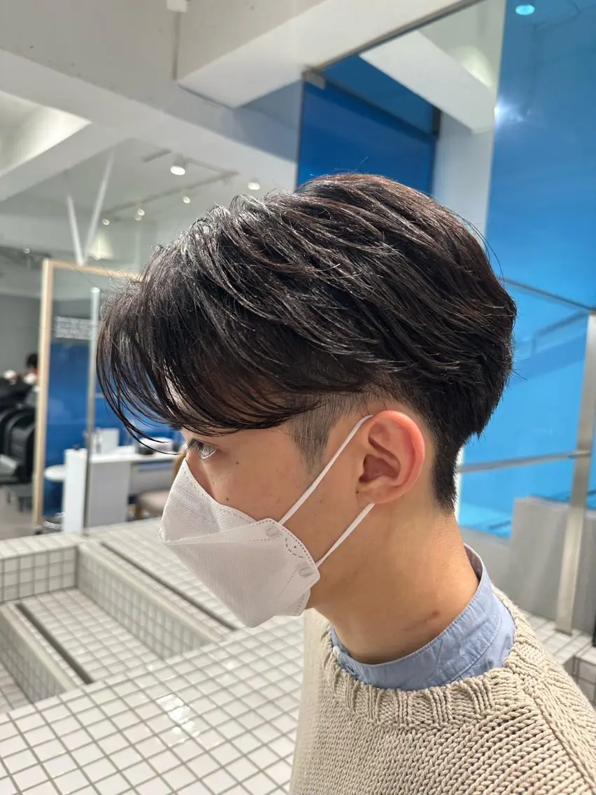 パーマ メンズ 松戸レイヤーカット 塚原悠斗のヘアスタイル