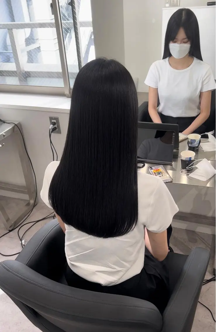 ロング ヘアカラー トリートメント ヘッドスパ 🫧髪質改善 講師🫧🍎幹細胞のヘアスタイル