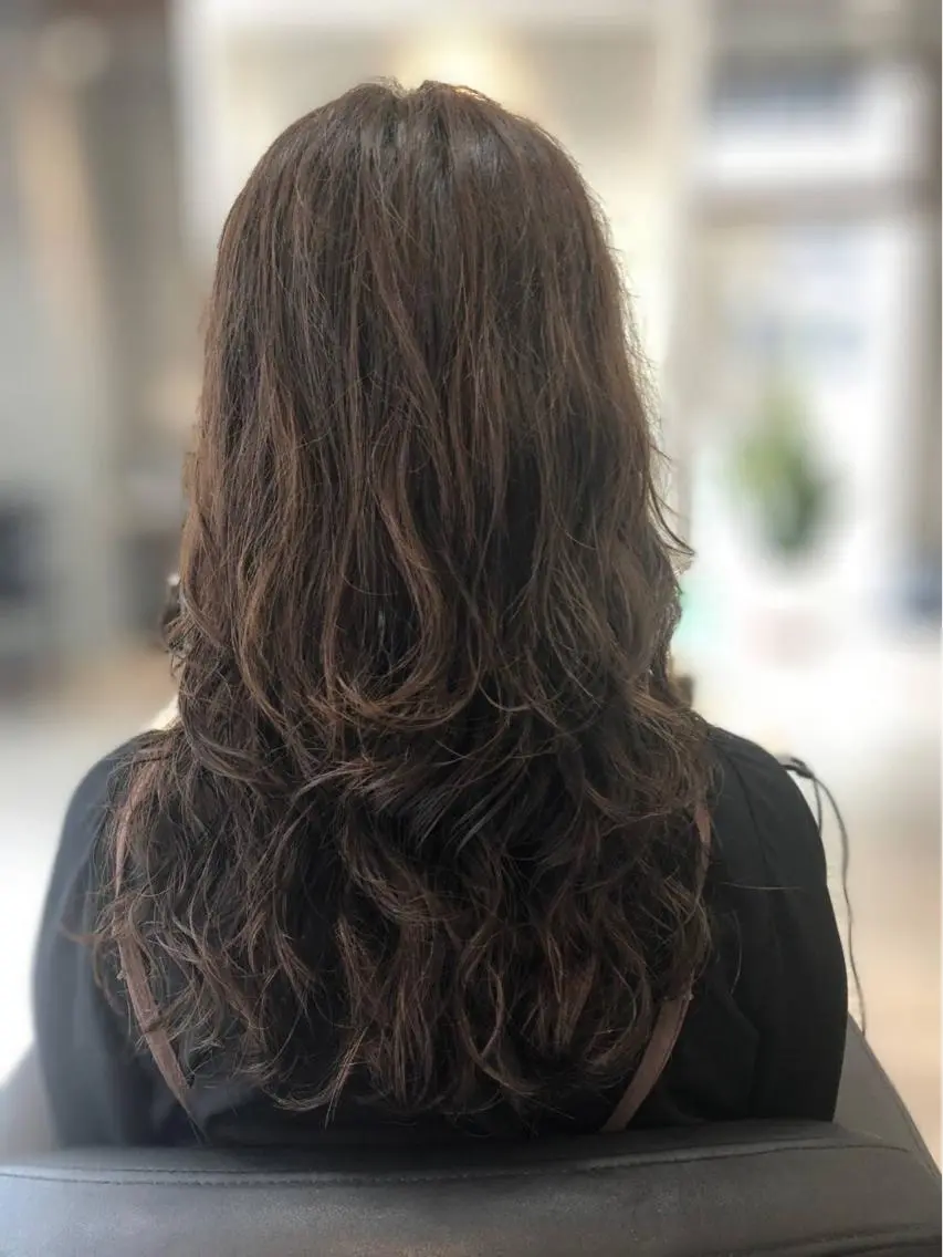ロング カット パーマ トリートメント 寺田 ゆりのヘアスタイル