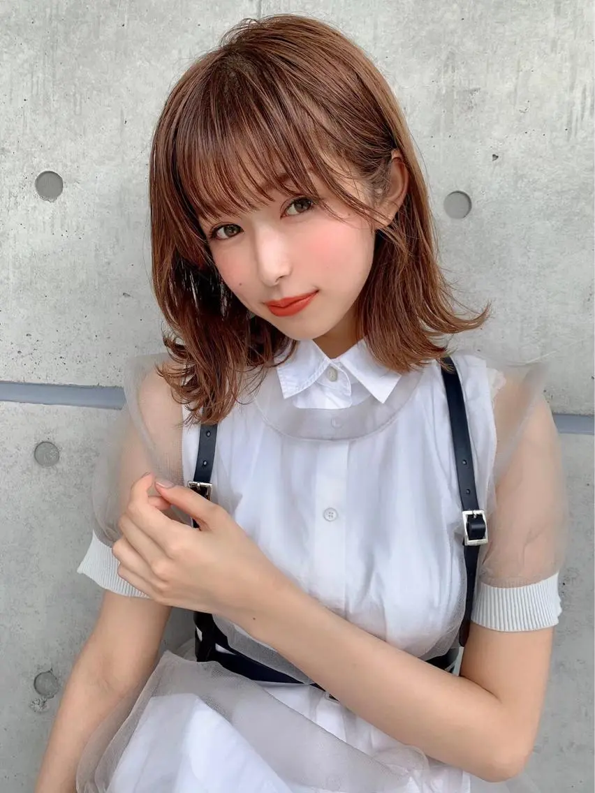 ミディアム カラー 韓国艶カラー🇰🇷 DISCO💙のヘアスタイル