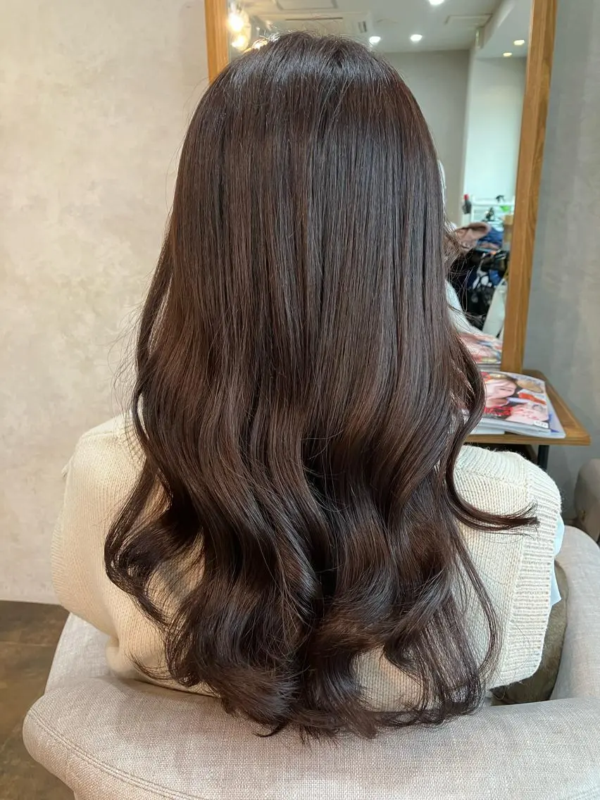 ロング カラー ピンクカラー Hair&Make Nahoのマツエク・マツパデザイン