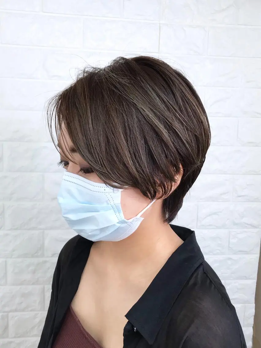 ショート カラー 髪質改善縮毛矯正 美容師✂️山崎竜二のヘアスタイル
