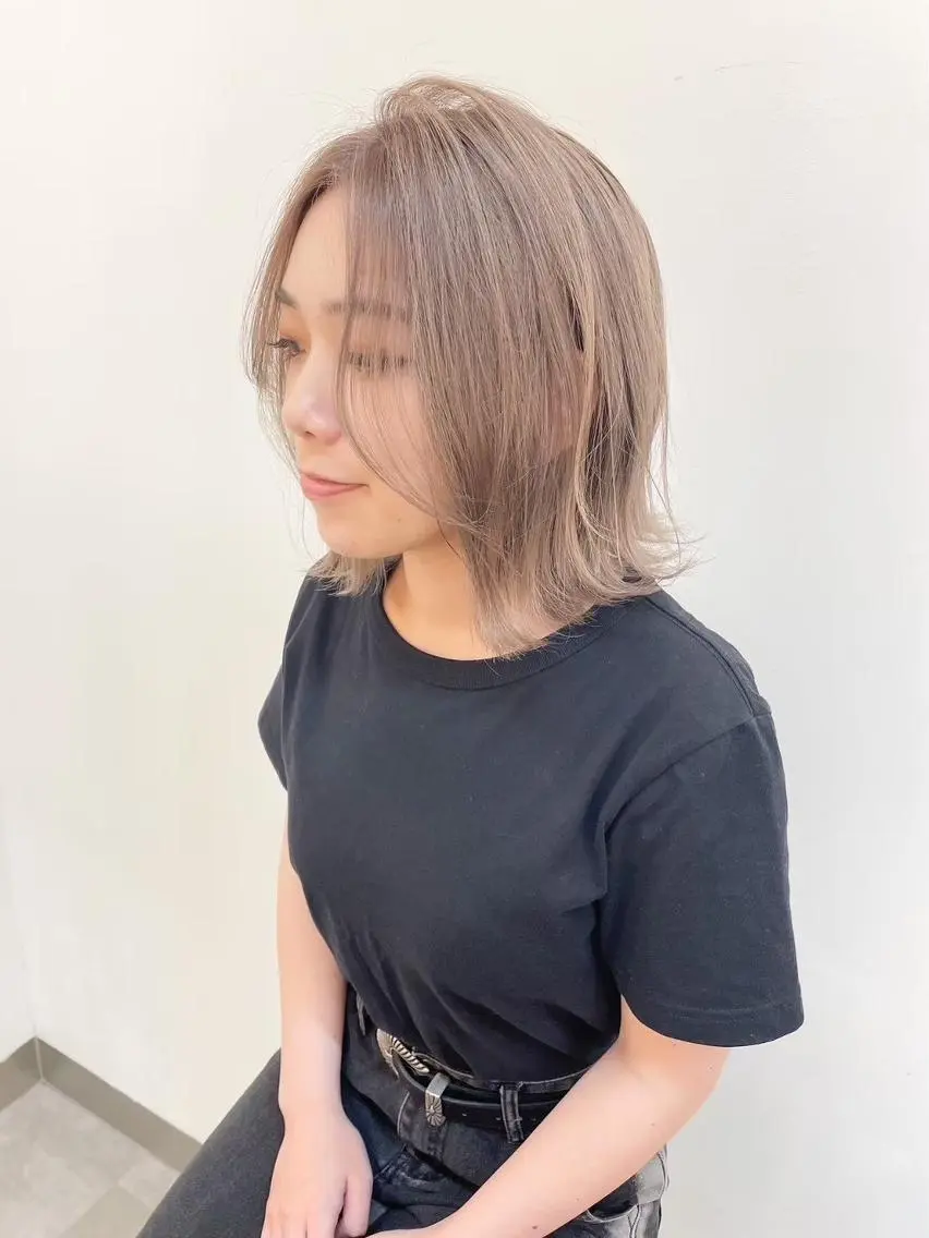 ミディアム カラー 盛れる艶髪カラー Harusa🎀のヘアスタイル