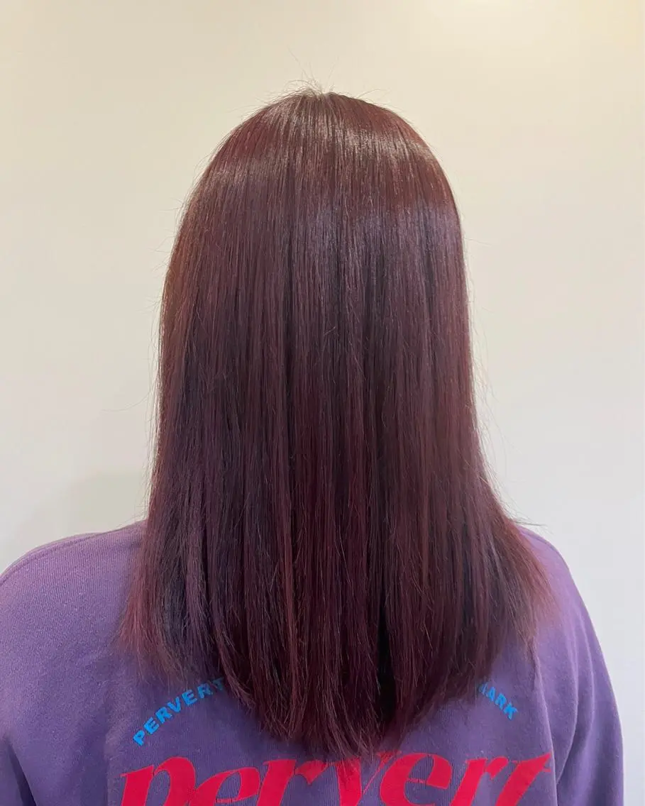 カラー ピンクカラー KOKORO 中村 朱里のヘアスタイル