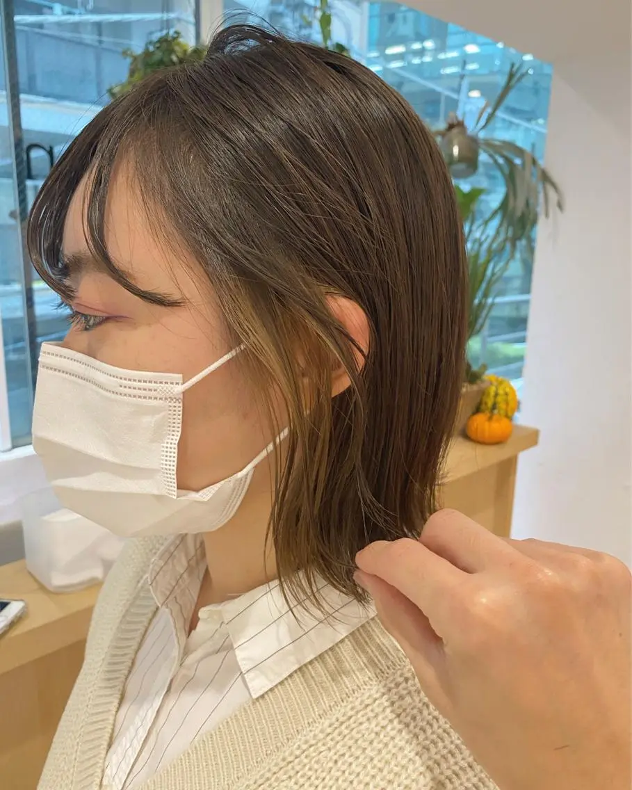 ミディアム カラー 🟩白髪ぼかし ショート/大司のヘアスタイル