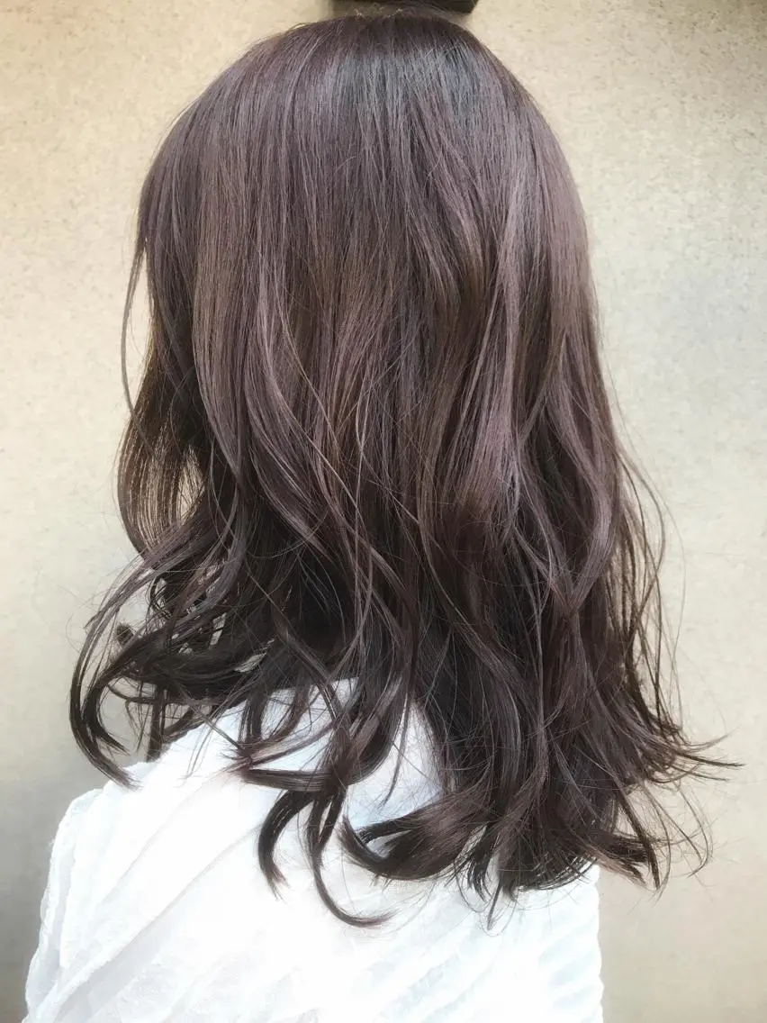 ミディアム パープルカラー vato バトのヘアスタイル