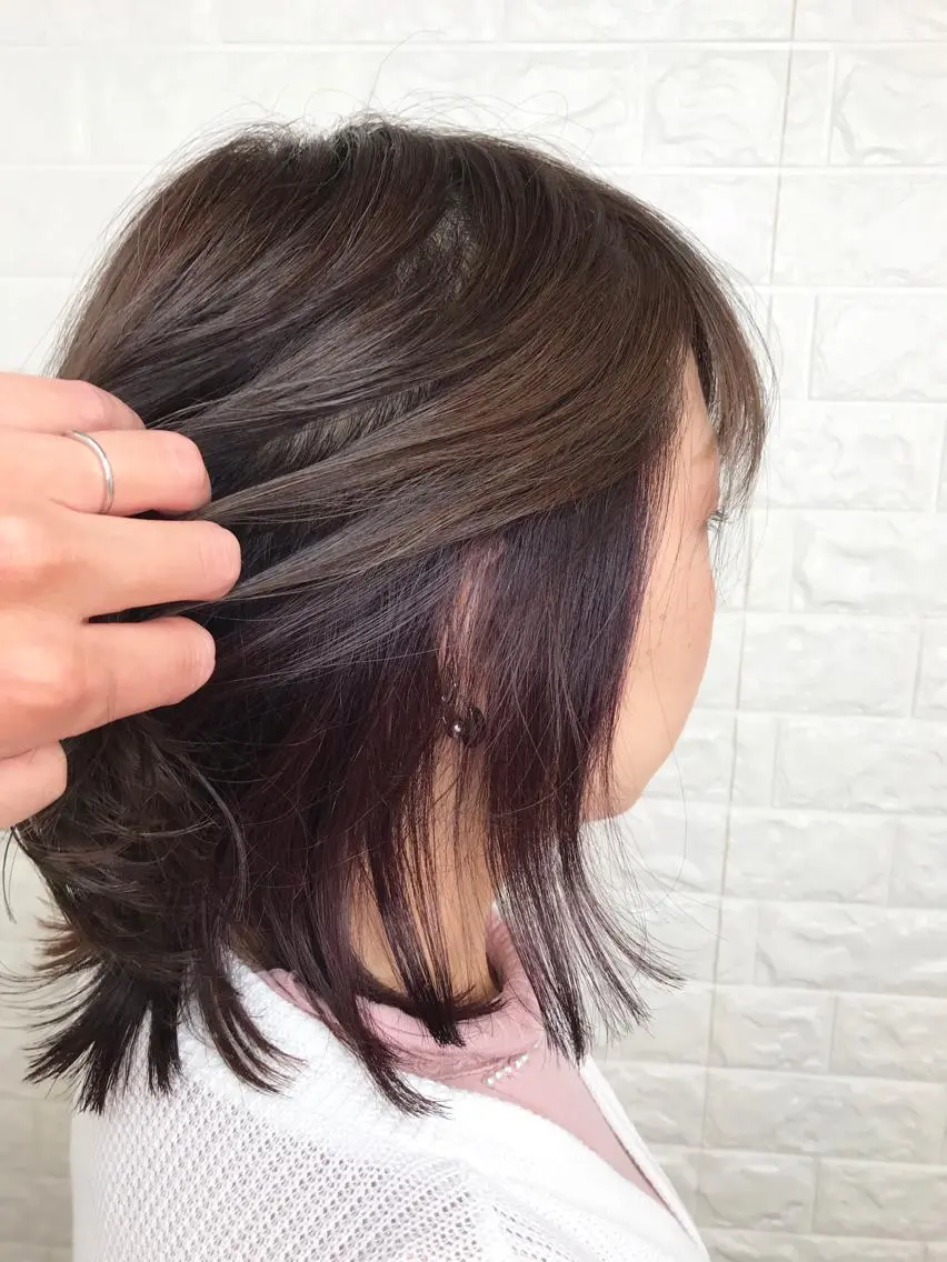 ミディアム カラー 髪質改善縮毛矯正 美容師✂️山崎竜二のヘアスタイル
