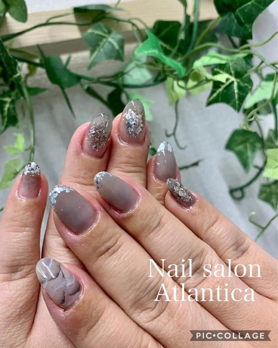 ネイル ニュアンスネイル ハンドネイル Nail salon ✩ アトランティカのネイルデザイン
