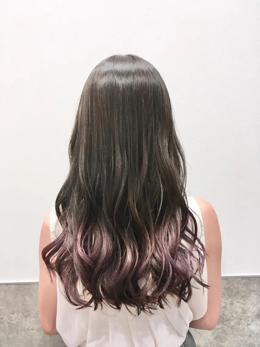 ロング カラー グラデーションカラー ヘアカラー トリートメント ヘアセット yoshi ☆のヘアスタイル