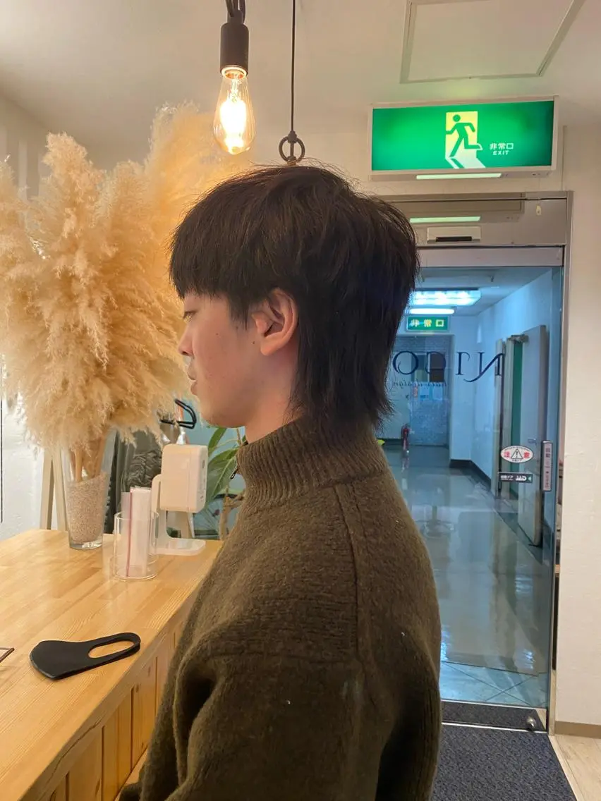 メンズ マッシュウルフ マッシュ メンズウルフカット ウルフカット 中村 莉子のヘアスタイル