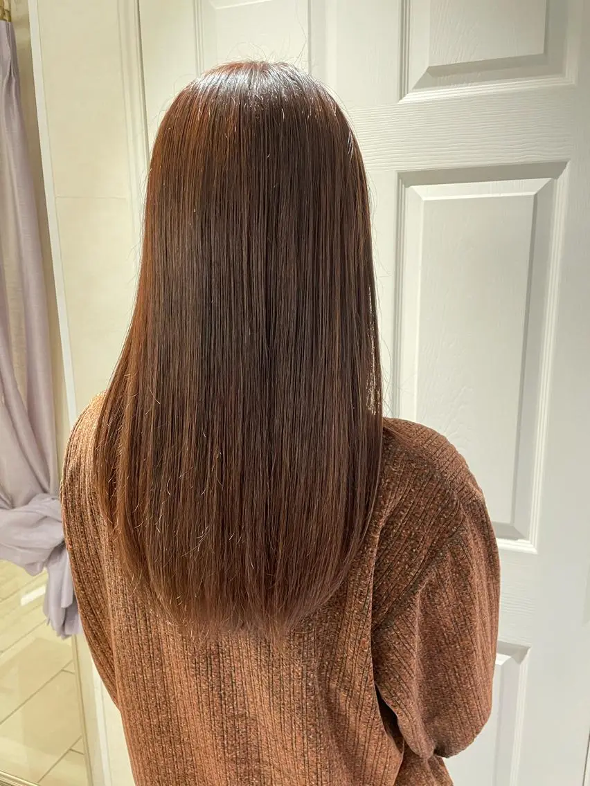 ロング カラー ベージュカラー ピンクカラー ピンクベージュ 柳井 準平のヘアスタイル