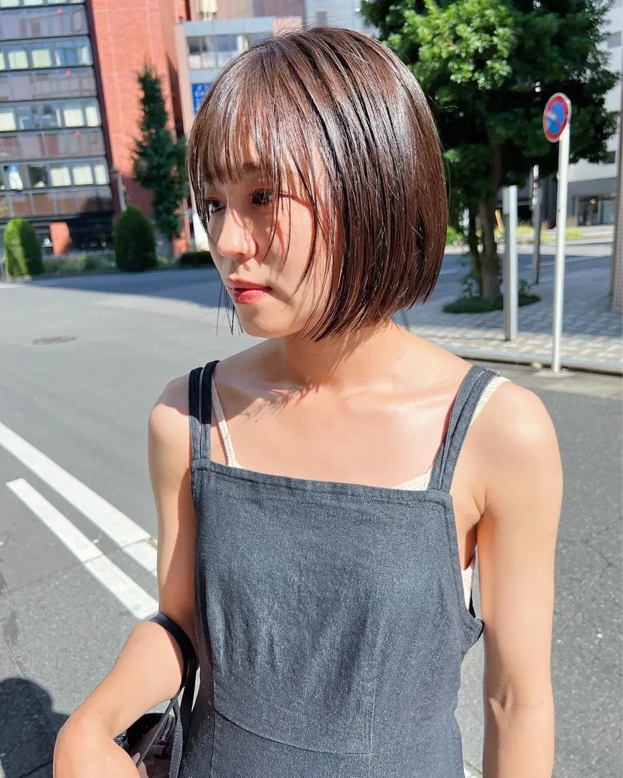 ショート ボブ レイヤーカット 鈴木駿介のヘアスタイル