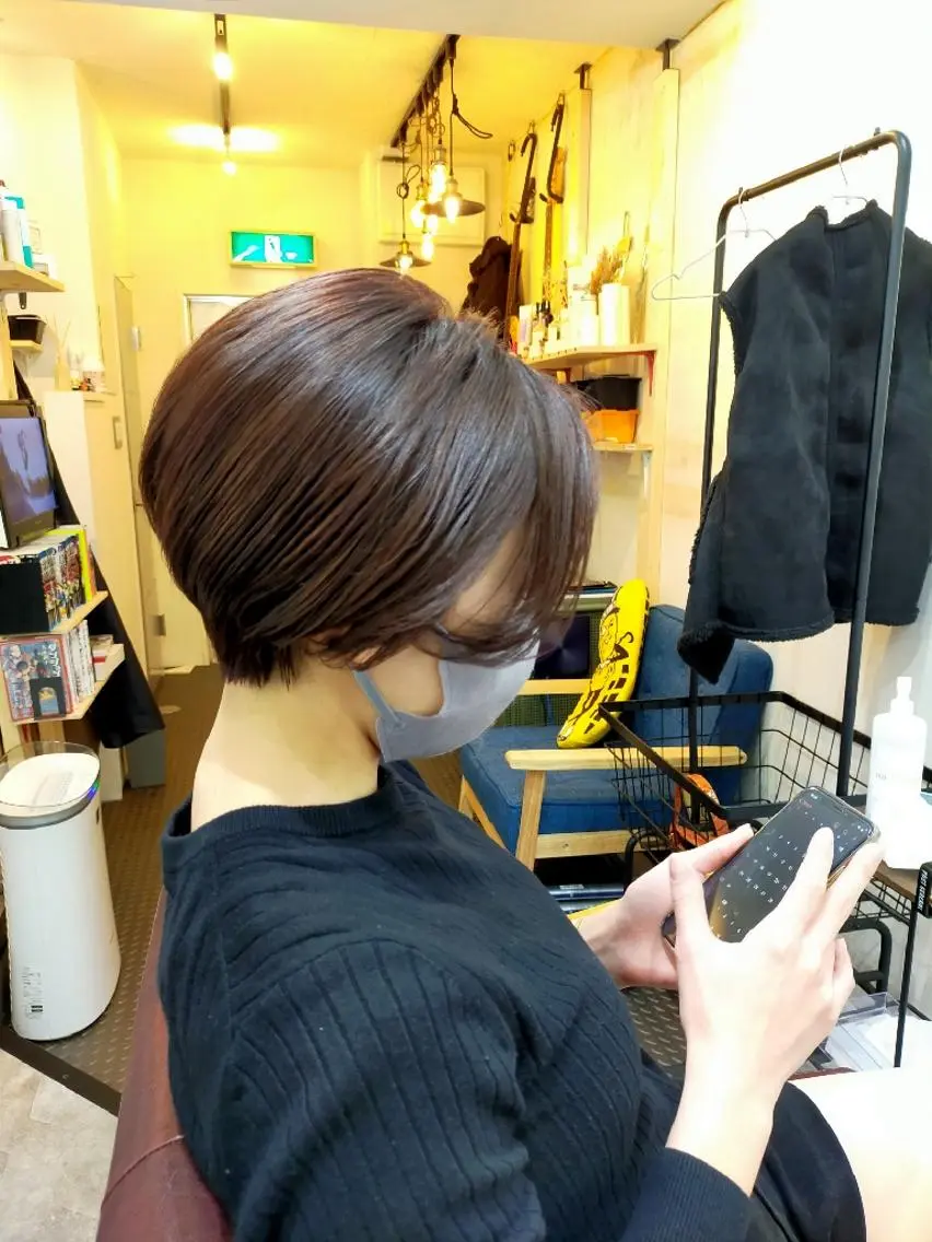 ショート ハンサムショート ショートヘア カット トリートメント 水素トリートメント/ 髪質改善/ナカノメのヘアスタイル