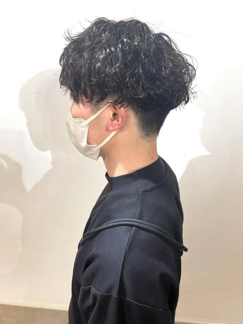 パーマ メンズ カット パーマ 佐藤 梨里花 ❤︎のヘアスタイル