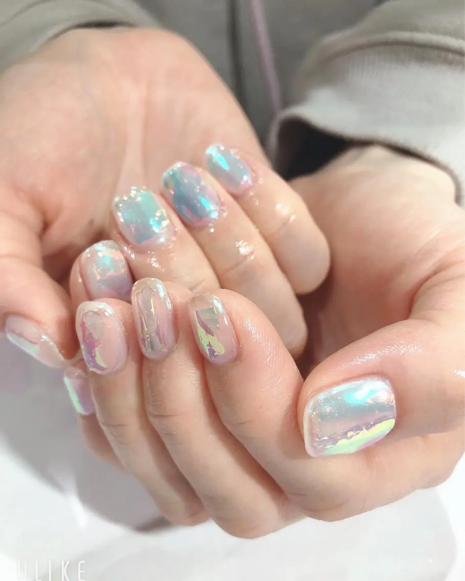 ネイル 氷ネイル・うるうるネイル ハンドネイル 吉野✨ ネイルデザイナー✨のネイルデザイン