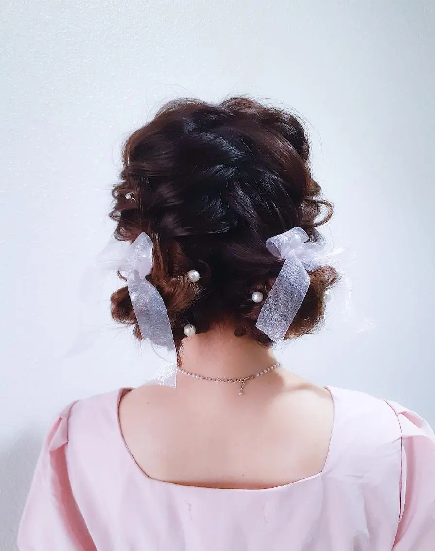 ロング ヘアアレンジ ヘアセット Hair&Make  Delight*のヘアスタイル