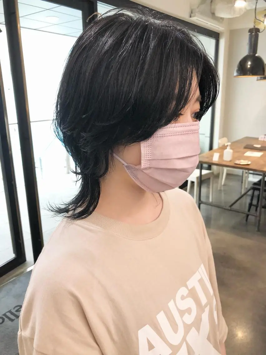 ミディアム ウルフカット カット 千葉 郁也のヘアスタイル