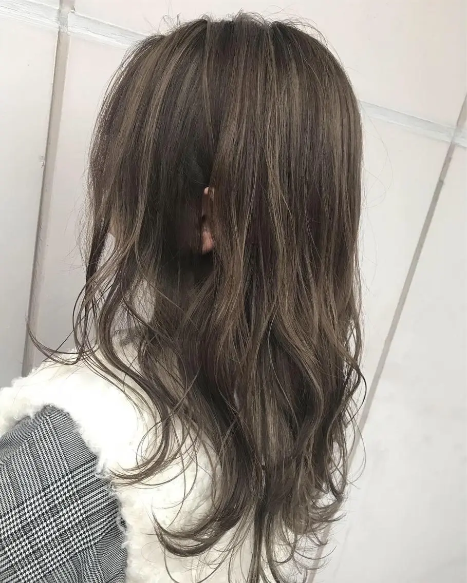 ロング カラー カット ヘアカラー トリートメント 髪質改善will hairdesignのヘアスタイル