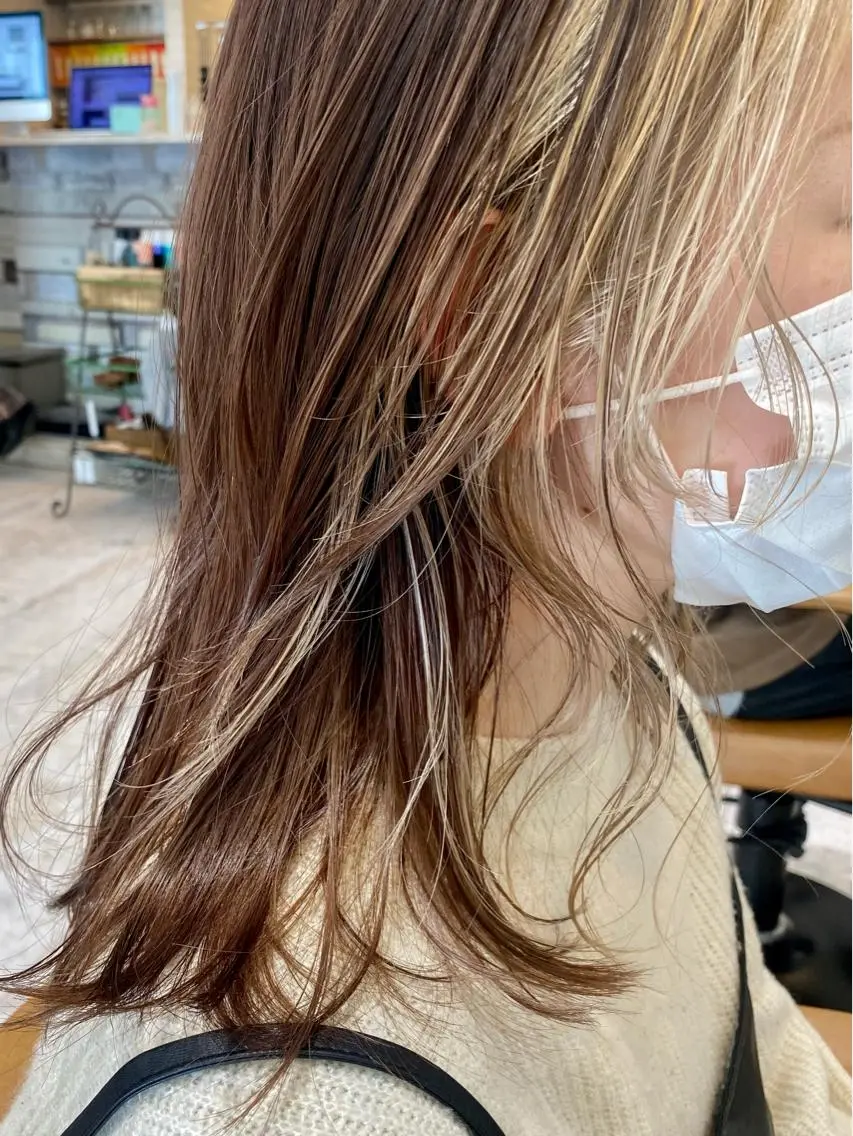 セミロング カラー ヘアカラー iizuka akiのヘアスタイル