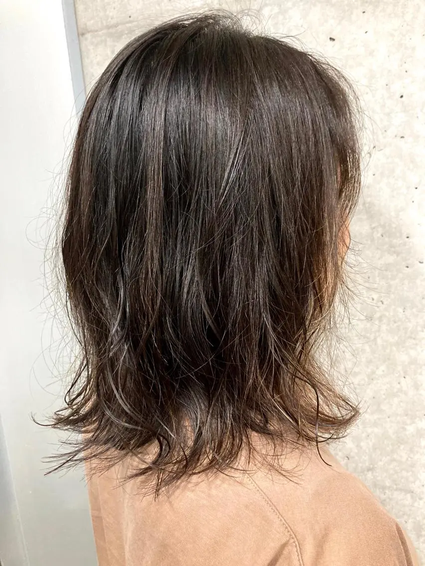 セミロング パーマ セミロングパーマ カット パーマ ☆ リホのマツエク・マツパデザイン