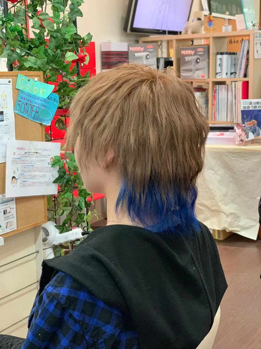 ミディアム カラー ヘアカラー たけい ゆうきのヘアスタイル