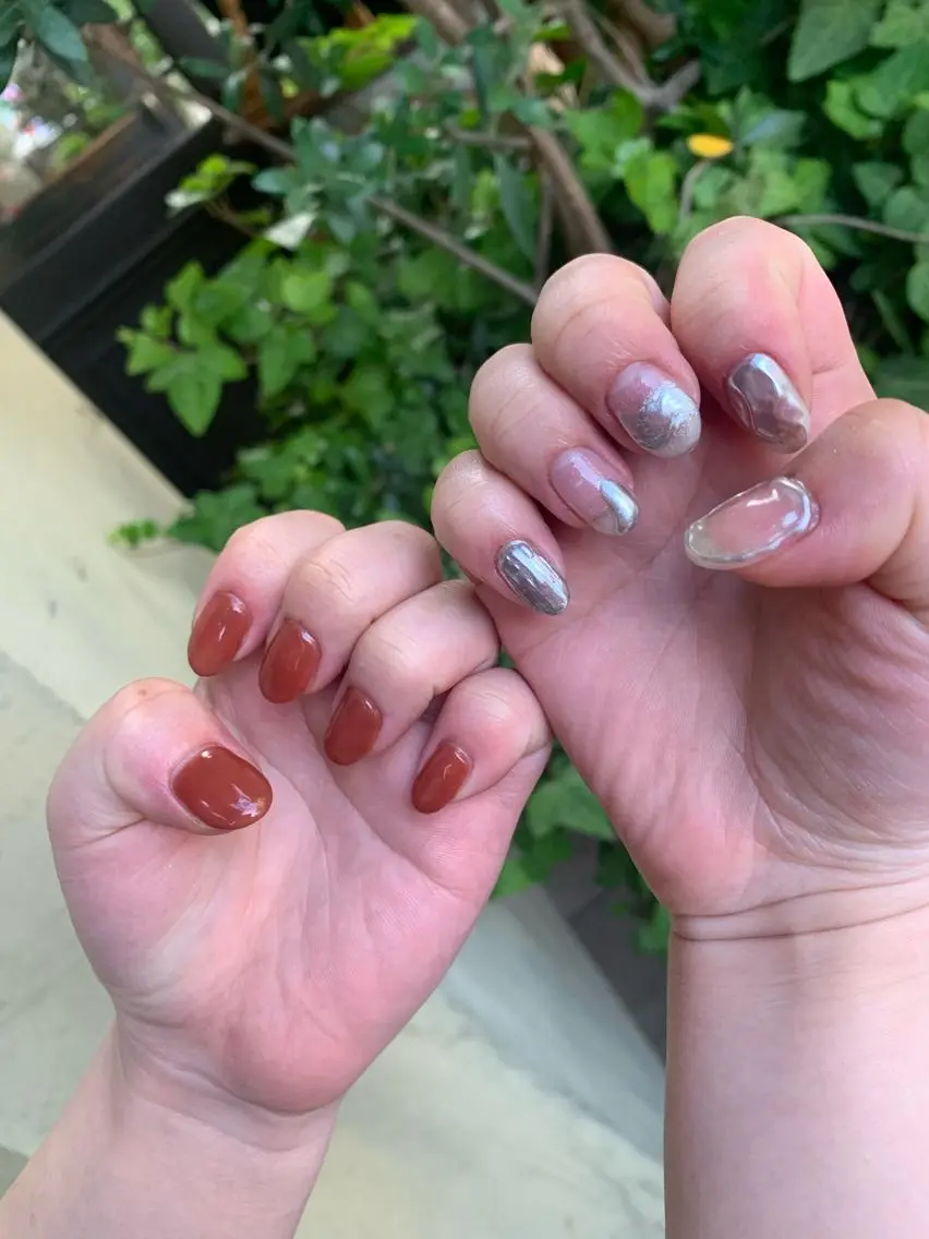 ネイル ハンドネイル なぽ ❤︎長さだし / 韓国nailのネイルデザイン