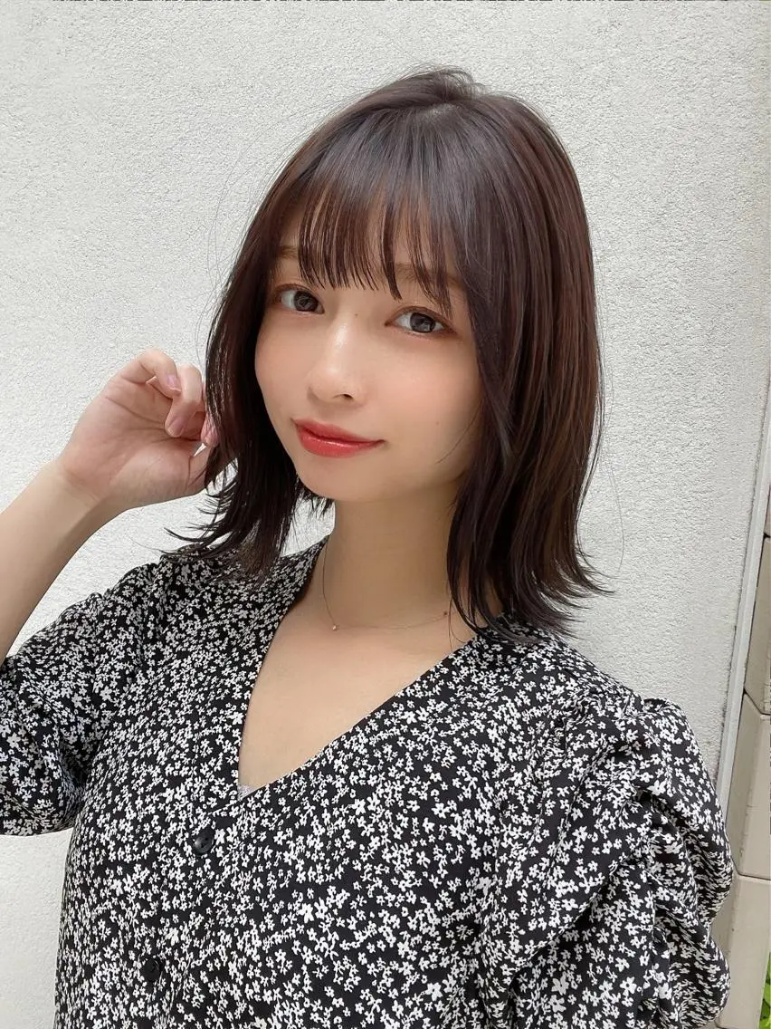 ミディアム カット ヘアカラー トリートメント モテ髪🤍こなれヘア 藤山裕大のヘアスタイル