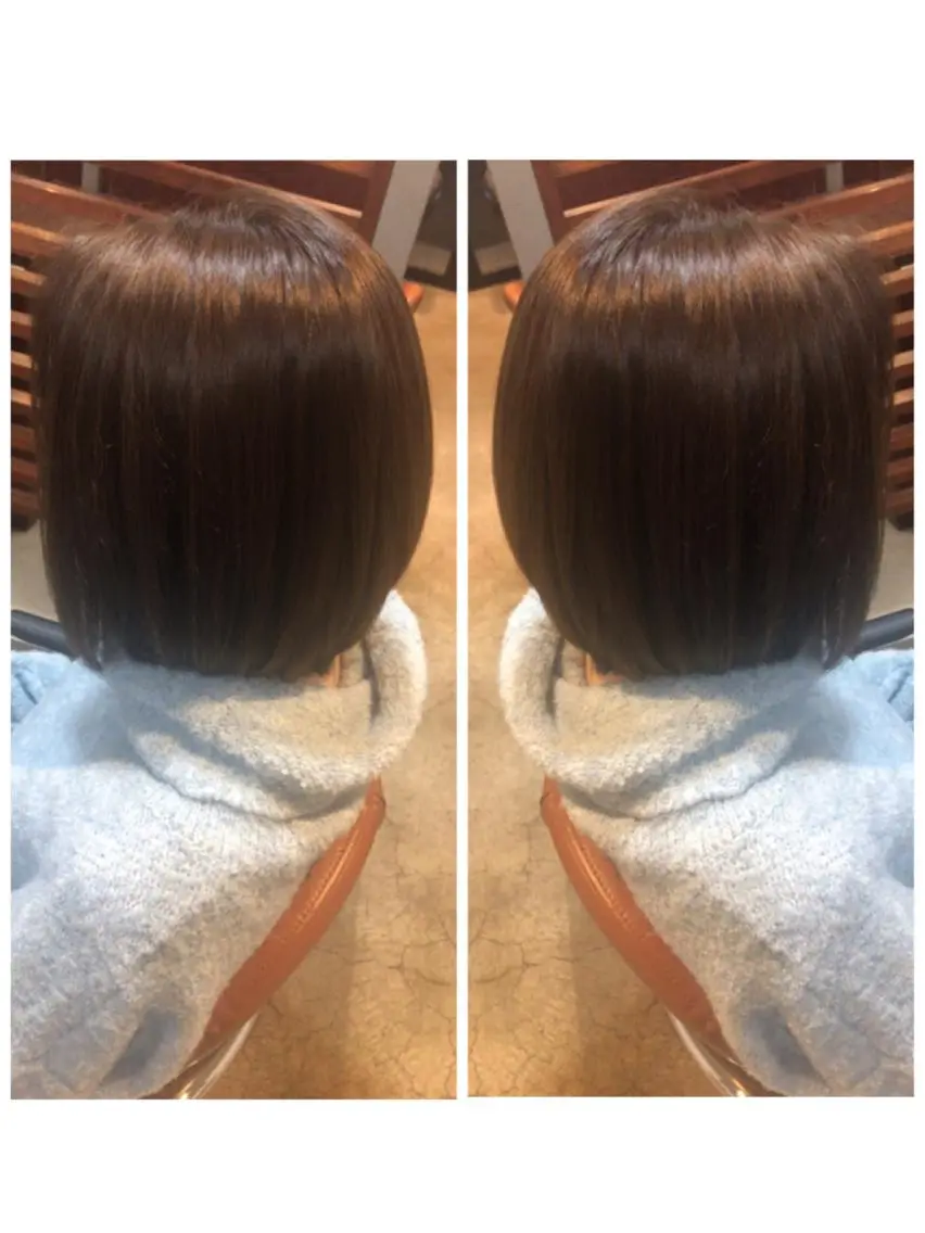 ショート カラー 前下がりボブ ボブ 品田 真里のヘアスタイル
