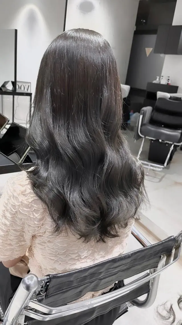 セミロング カット ヘアカラー トリートメント 🌫️大人韓国ヘア 🌫️naoyaのヘアスタイル