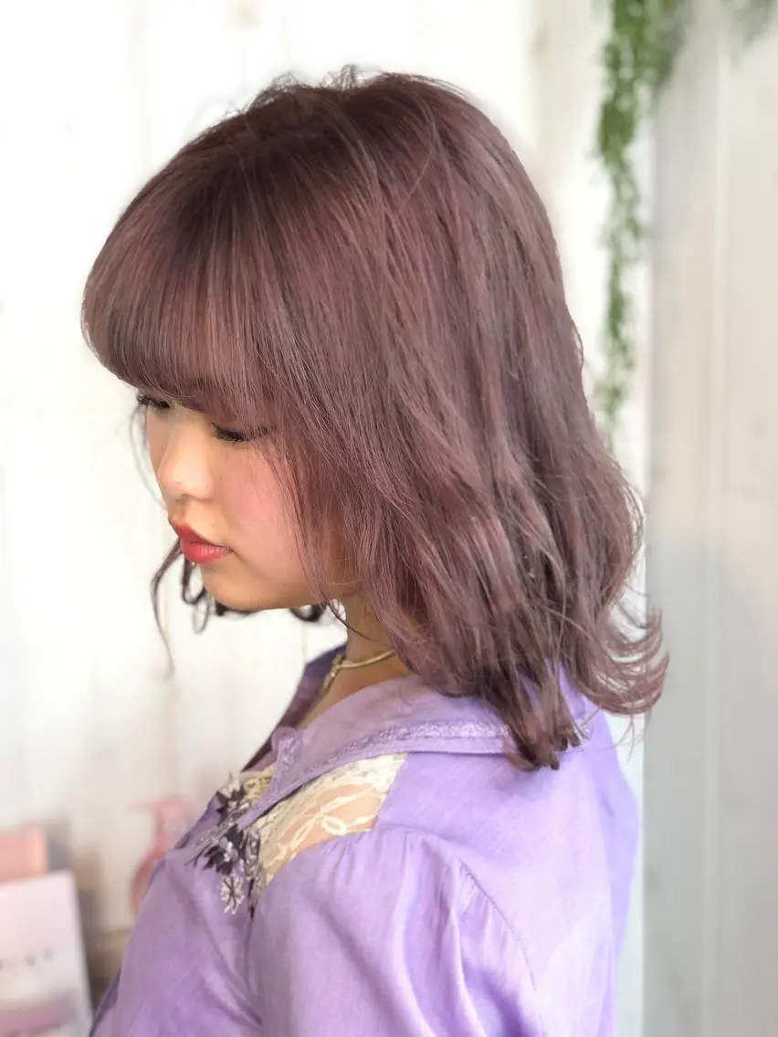 ミディアム カラー 縮毛矯正⭐️ TAKAHIROのヘアスタイル