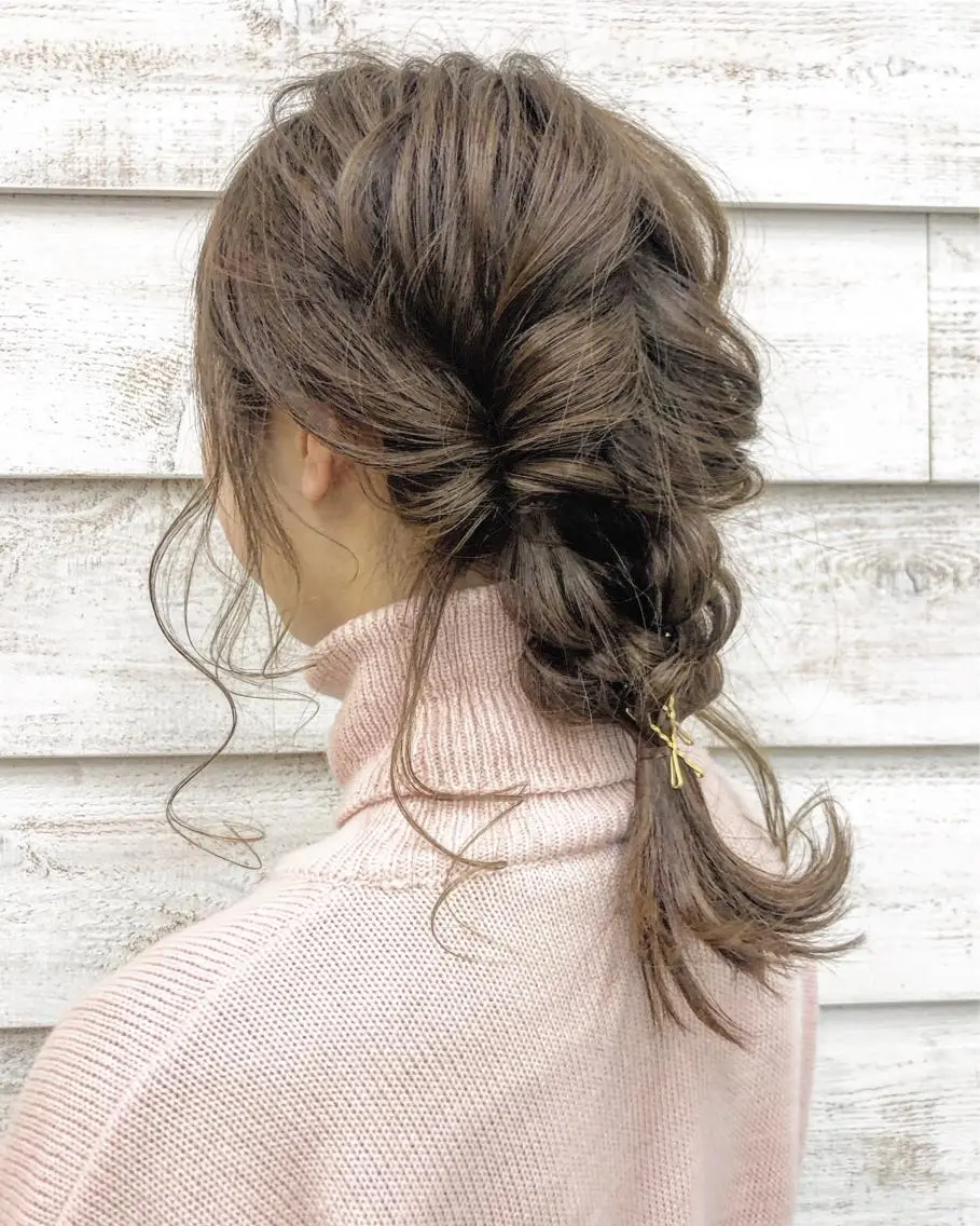 ヘアアレンジ クロスパーマ× 透明感カラー✂︎のヘアスタイル