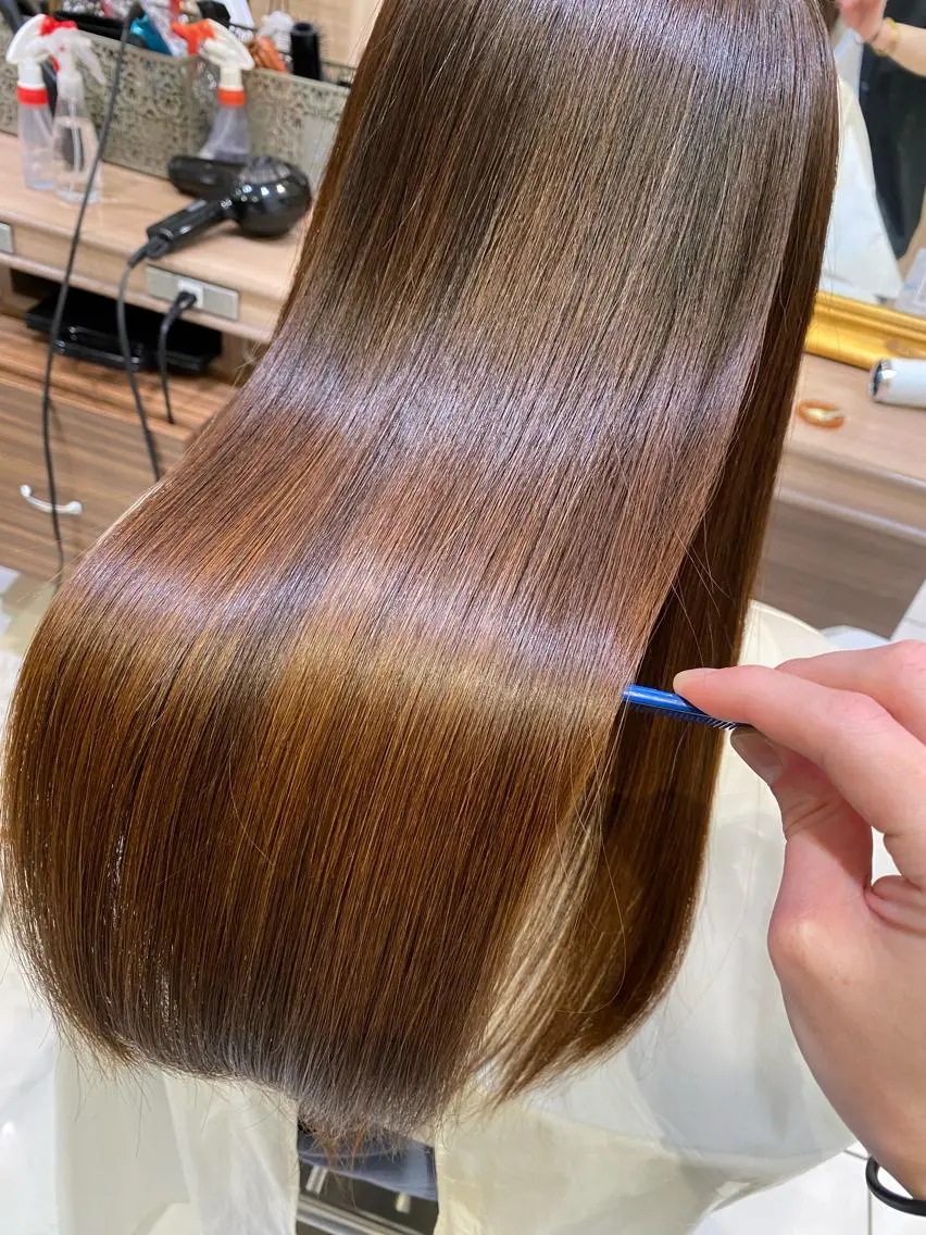 ロング 縮毛矯正 トリートメント 美髪縮毛矯正 穴見太伍のヘアスタイル